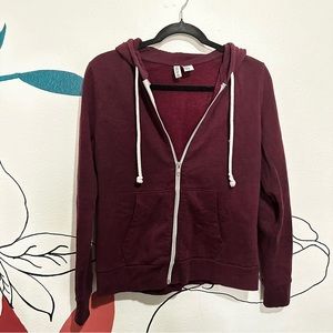 Maroon zip up hoodie